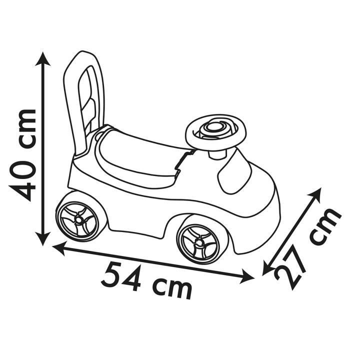 Smoby - Porteur auto enfant 2 en 1 - Disney Princesse - Coffre sous la selle - Des 10 mois - Fabrication française