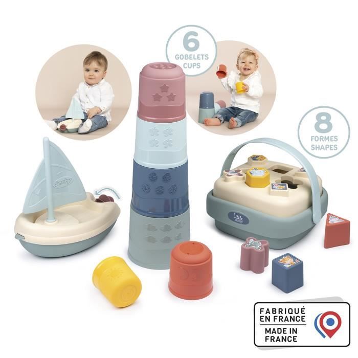 Little Smoby - Coffret éveil et bain - 3 jeux d'éveil - A partir de 12 mois - Fabrication française