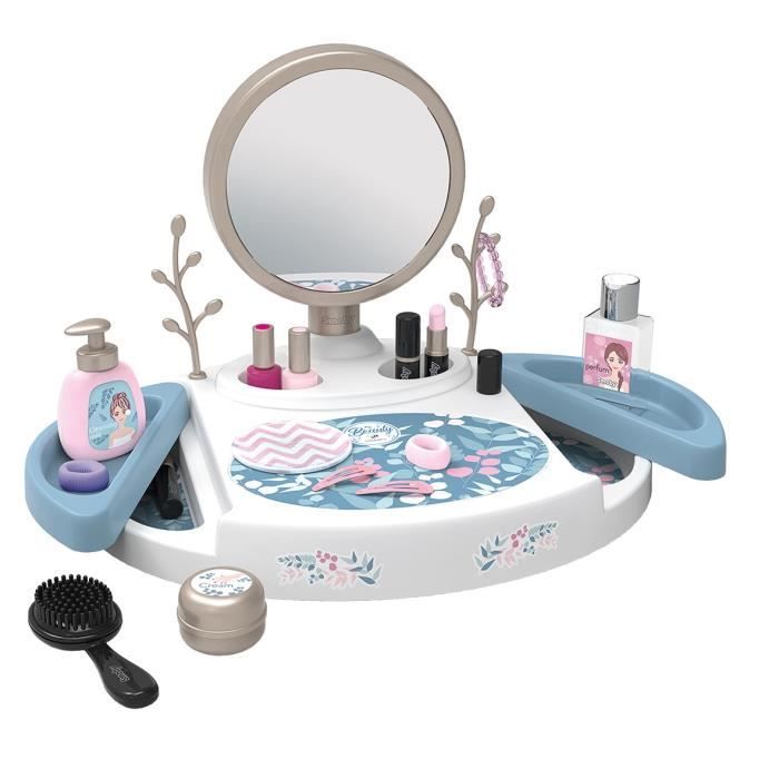 Smoby - My beauty studio - Coiffeuse sur table avec miroir inclinable et amovible - 15 accessoires factices  - Fabrication française