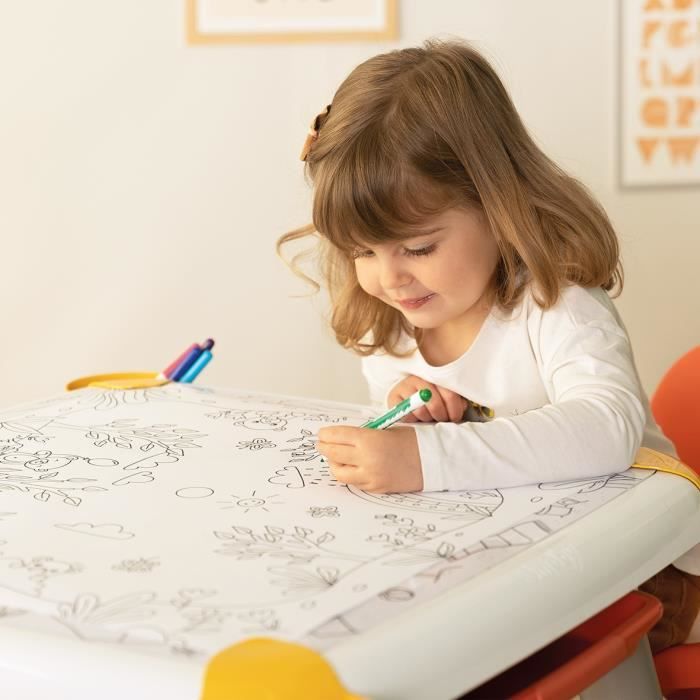 Smoby - Recharge Coloriages pour la Kid table créative - 10 feuilles de coloriages