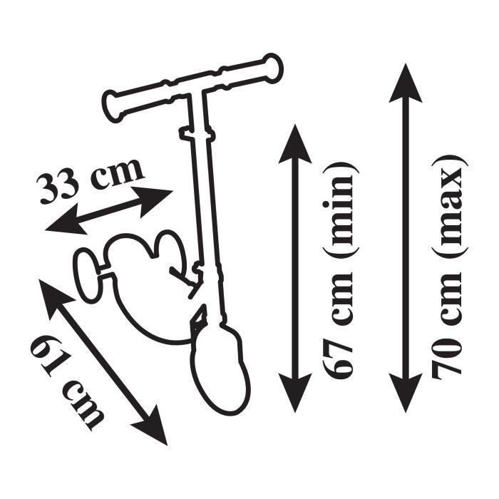 SMOBY - Reine des Neiges - Patinette 3 roues silencieuses - Guidon réglable - Trottinette enfant en bois et métal