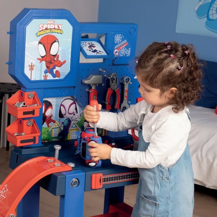 Etabli Bricolo Center Spidey - Smoby - Blanc - 4 - 3 ans - Mixte - Plastique - Intérieur - Multicolore - Enfant