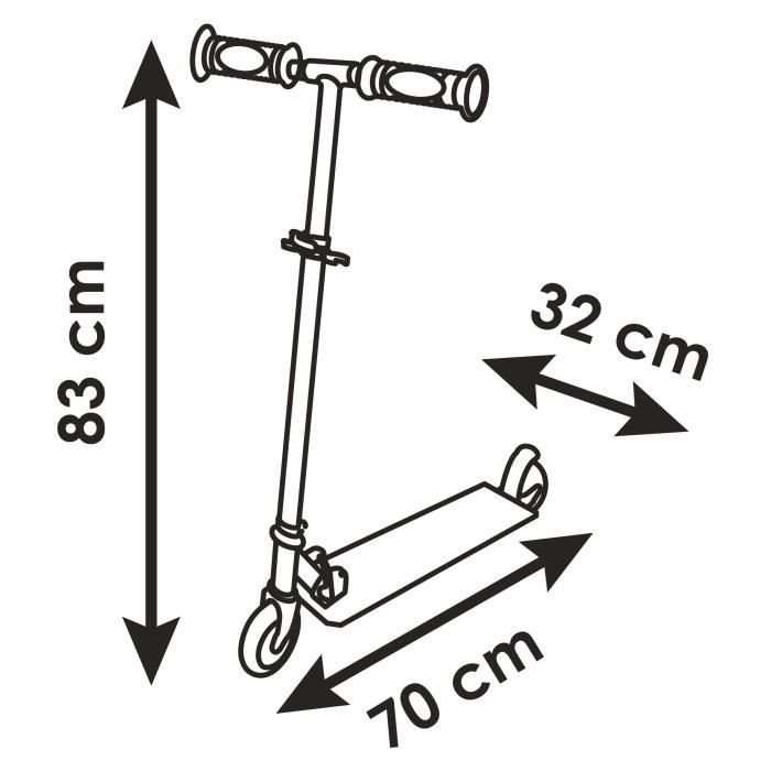 Smoby - Patinette Gabby et la Maison Magique - 2 roues - Pliables -