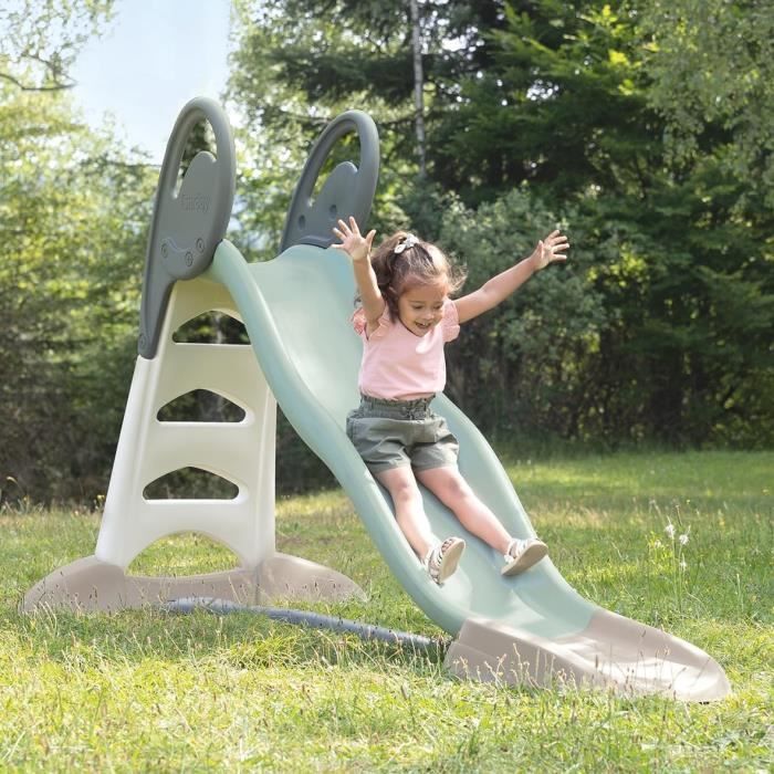 Smoby Life - Toboggan XL - Glisse double vague 2m30 - 70% matériaux recyclés - Fabriqué en France