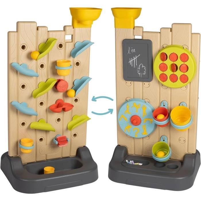 Smoby - Mur d'activités enfant - Circuit de balles + circuit d'eau - 6 jeux différents - Dés 2ans