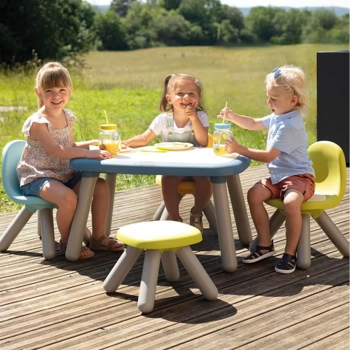 Smoby - Table enfant - Bleu - Extérieur Intérieur - Traitement Anti-UV - Fabriquer en France