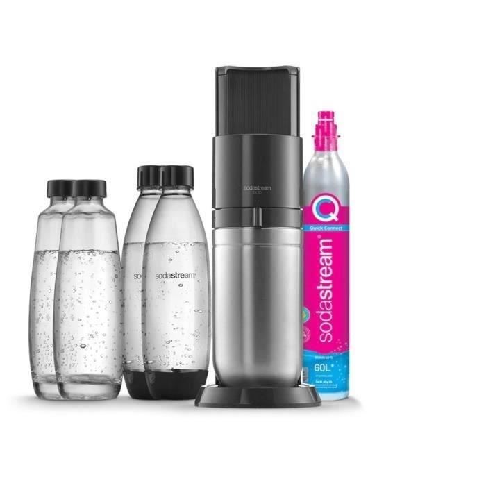 Machine a soda et eau gazeuse Sodastream DUO Noire + 2 carafes + 2 bouteilles