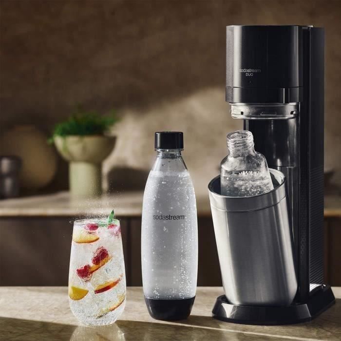 Machine a soda et eau gazeuse Sodastream DUO Noire + 2 carafes + 2 bouteilles