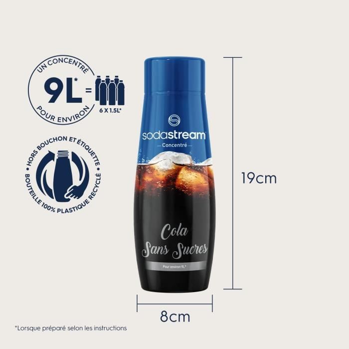 Sodastream - Lot de 6 concentrés COLA sans sucres - 440ml