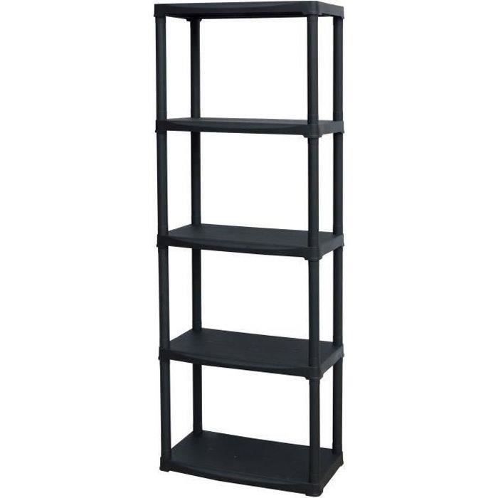 Etagere en résine TOOD - 5 tablettes - Noir - 60x30xH 176 cm