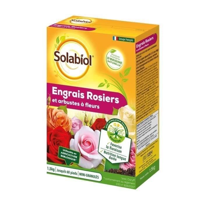 SOLABIOL SOROSY15 Engrais Rosiers Et Arbustes A Fleurs - 1,5 Kg