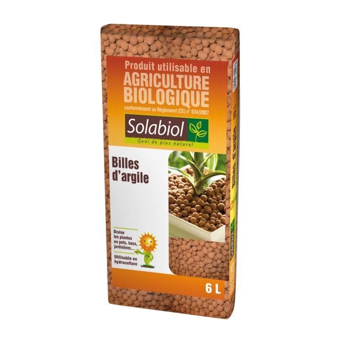 SOLABIOL SOARG6 Billes d'argile-Sac 6 L-Utilisable en Agriculture Biologique Hydroculture Paillage