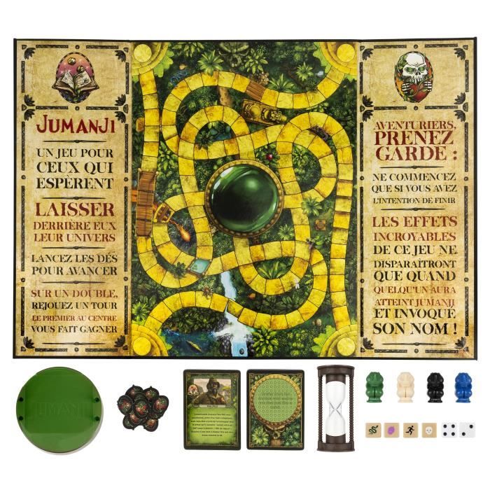 Jumanji le jeu - SPIN MASTER - Edition Rétro - Jeu de plateau pour Toute La Famille ou entre Adultes