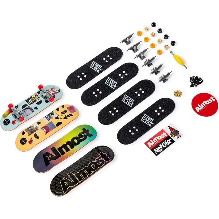 Pack 4 Finger Skates Tech Deck - Planches a roulettes a customiser 96 mm - Modele aléatoire