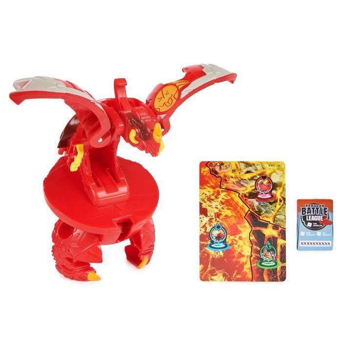 BAKUGAN - PACK 1 Bakugan DEKA - Rouge - Figurine d'action et jeu d'adresse pour enfant