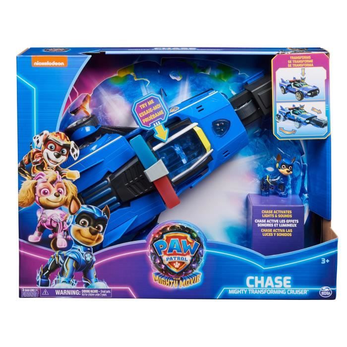 Véhicule Deluxe Chase La Super Patrouille - Le Film - Paw Patrol - Transformable - Effets sonores et lumineux