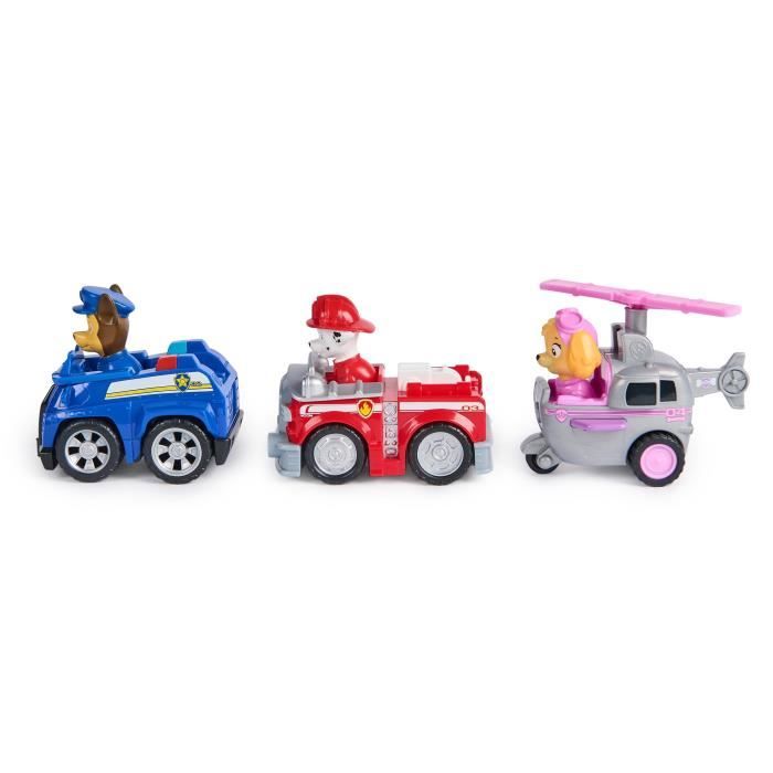 SPIN MASTER PACK DE 3 VEHICULES RETRO FRICTION La Pat' Patrouille