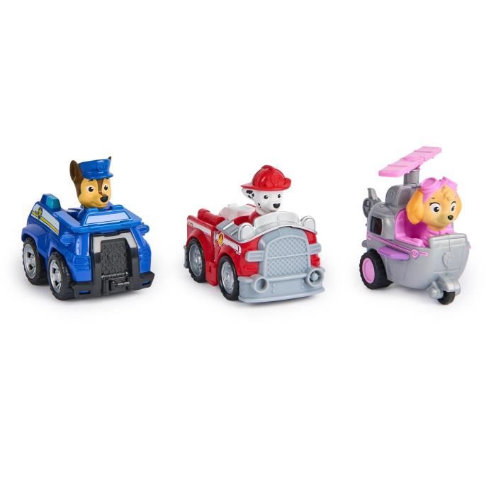 SPIN MASTER PACK DE 3 VEHICULES RETRO FRICTION La Pat' Patrouille