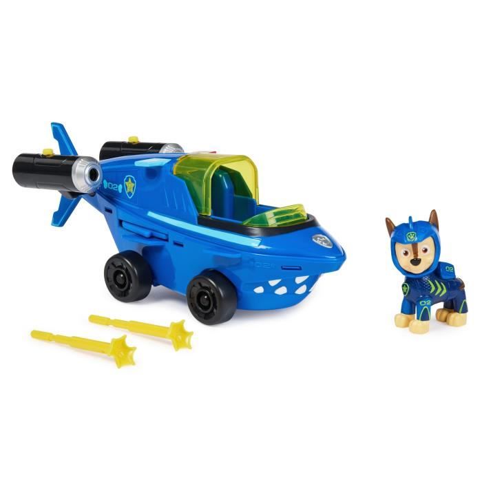 Véhicule + Figurine Chase Aqua Pups La Pat' Patrouille - Paw Patrol - Des 3 ans