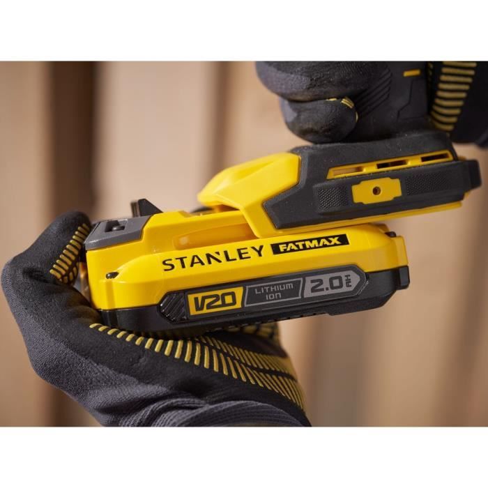 Perceuse visseuse d'angle 45 Nm - STANLEY FATMAX V20 - SFMCD750B-XJ