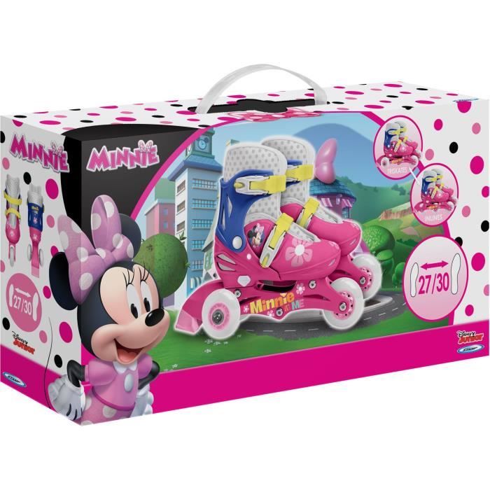 DISNEY MINNIE Patins en ligne 2 en 1 - 3 roues 27-30