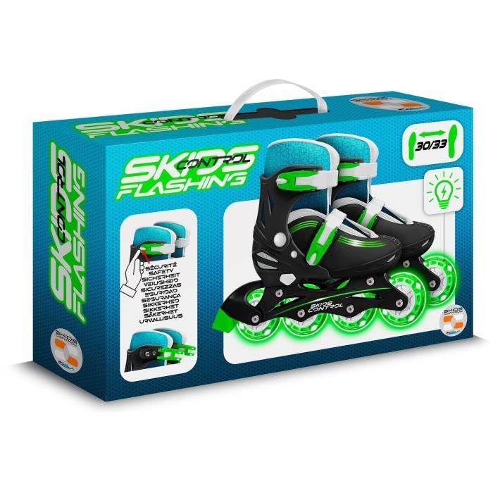 STAMP - Patins en ligne Ajustable - Roues lumineuses - Skids Control