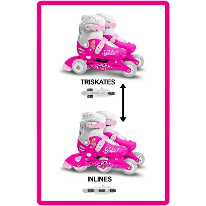 STAMP - Patins en ligne deux en un 3 Roues - Barbie