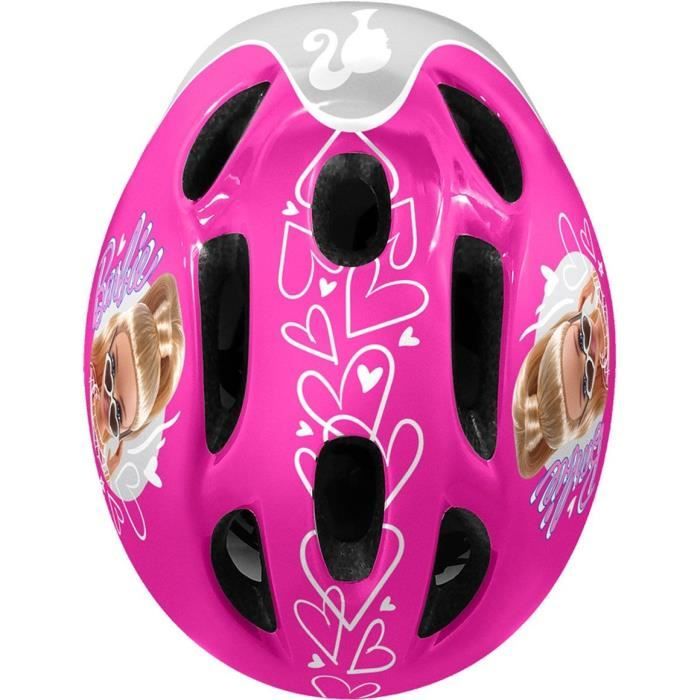 Casque + Coudieres/Genouilleres STAMP - Barbie - Rose - Enfant