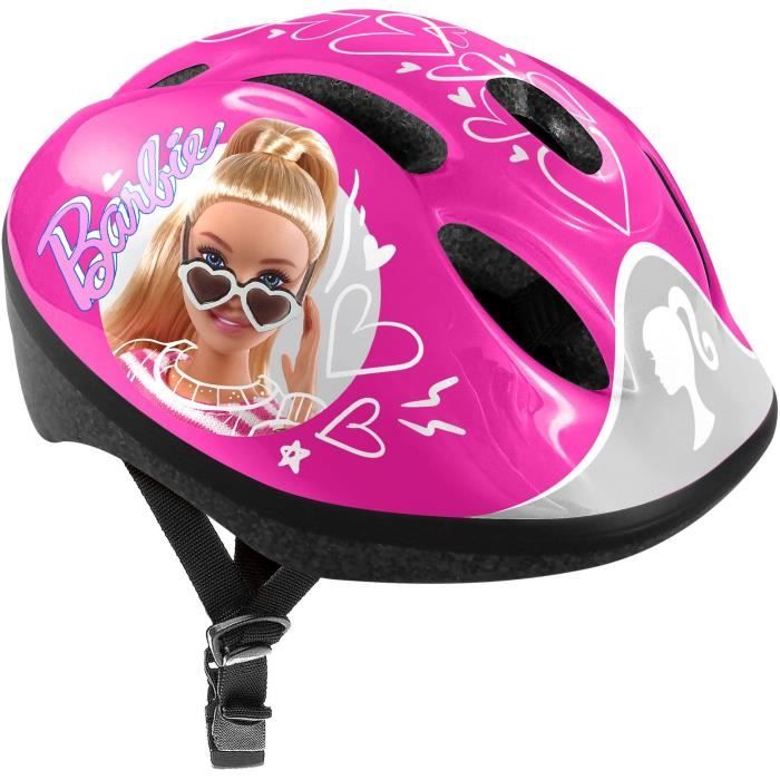 Casque + Coudieres/Genouilleres STAMP - Barbie - Rose - Enfant