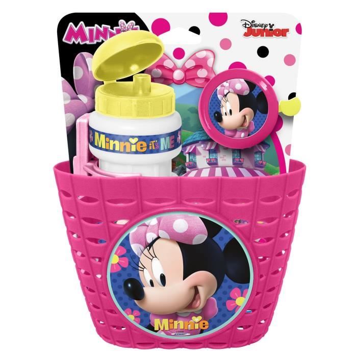 Corbeille + bidon + sonnette Minnie - DISNEY - Rose, blanc et jaune - Pour enfant