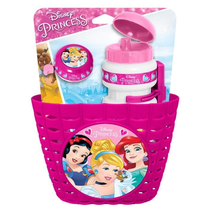 STAMP - DISNEY PRINCESSES - Combo Corbeille + Bidon + Sonnette - Fille - A partir de 3 ans