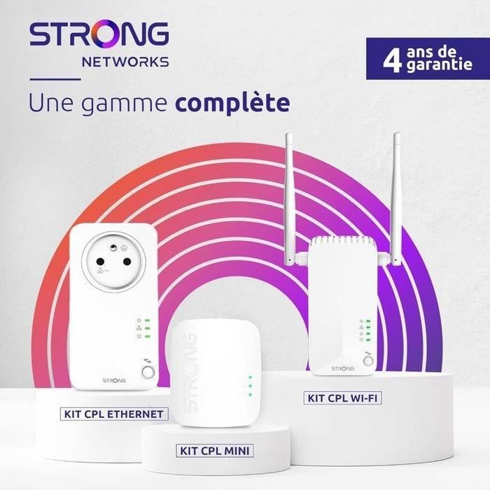 Kit CPL - STRONG - Powerline Wi-Fi 600 Triple Pack - Point d'Acces 300 MB