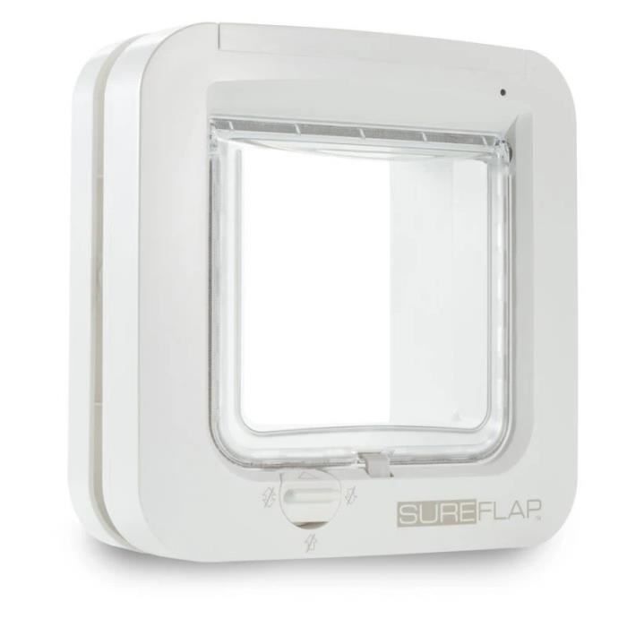 SUREFLAP Chatiere a puce électronique - Blanc - 142 mm x 120 mm (Mémorisation d'un maximum de 32 puces)