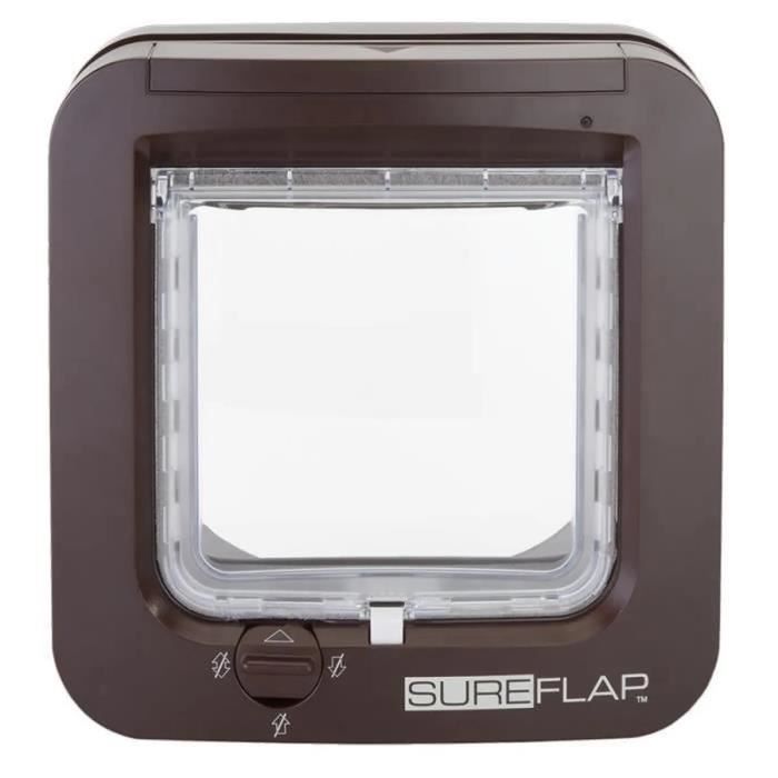 SUREFLAP Chatiere a puce électronique - Marron - 142 mm x 120 mm (Mémorisation d'un maximum de 32 puces)