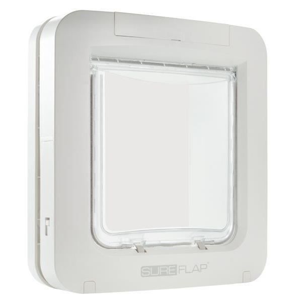 SUREFLAP Grande chatiere a puce électronique - Blanc -  178 mm x 170 mm (Mémorisation d'un maximum de 32 puces)