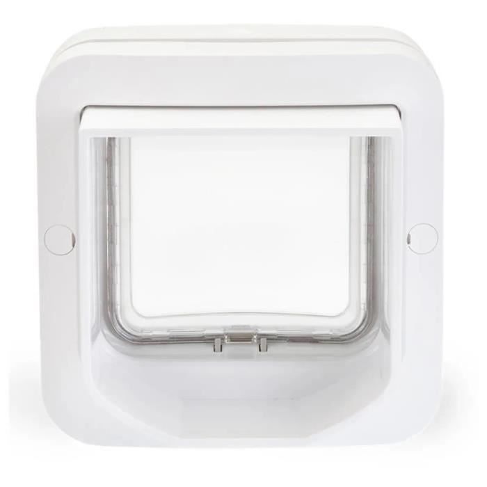 SUREFLAP Chatiere a puce électronique DualScan - Blanc - 142 mm x 120 mm (Mémorisation d'un maximum de 32 puces)