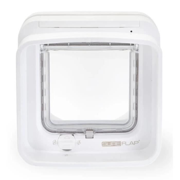 SUREFLAP Chatiere a puce électronique DualScan - Blanc - 142 mm x 120 mm (Mémorisation d'un maximum de 32 puces)