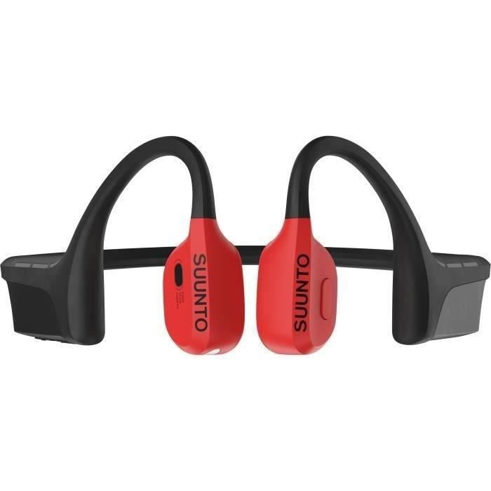 Écouteurs sans fil sport - SUUNTO Wing - Conduction osseuse - Powerbank inclus - Rouge