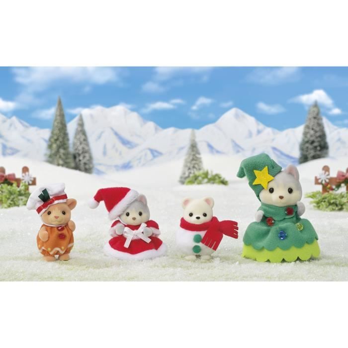 Poupée - SYLVANIAN FAMILIES - Le coffret de Noël - 4 figurines articulées