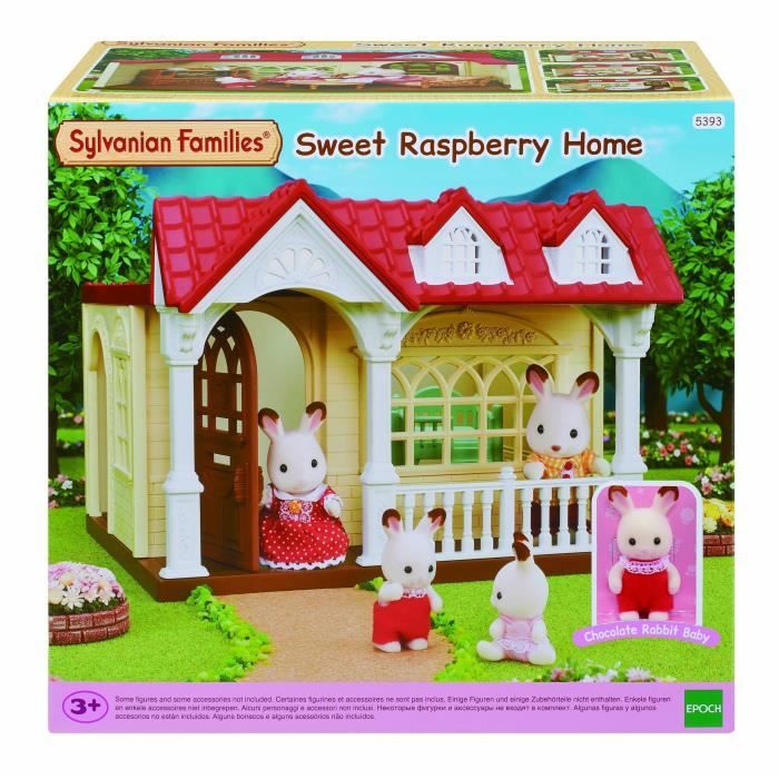 Maison miniature - SYLVANIAN FAMILIES - La Maison Framboise - Pour bébé - Marron - Rouge, marron et beige