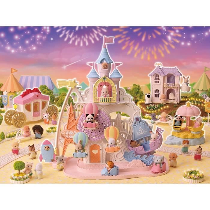 Figurines miniatures - SYLVANIAN FAMILIES - Le carrousel étoilé avec bébé panda