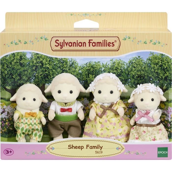 SYLVANIAN FAMILIES - Famille mouton - 4 personnages articulés et habillés avec soin