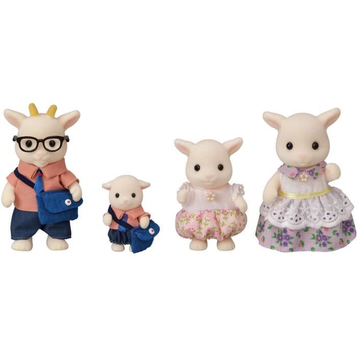 Figurines miniatures - SYLVANIAN FAMILIES - La famille Chevre - 4 personnages articulés et habillés avec soin