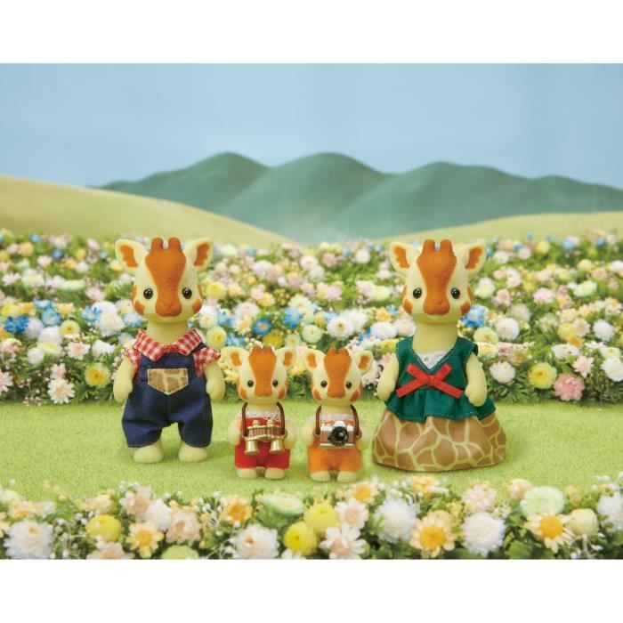 SYLVANIAN FAMILIES - Famille Girafe - 4 personnages articulés - Orange - Mixte