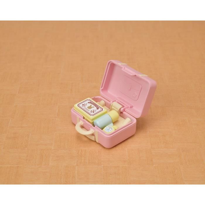 Figurine miniature - Maman Lapin neige et sa valise de weekend - SYLVANIAN FAMILIES