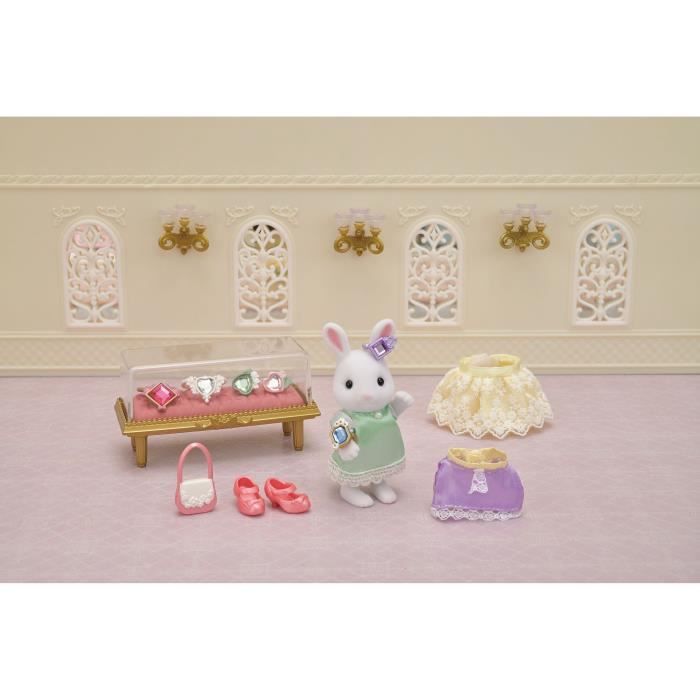 Figurines miniatures - SYLVANIAN FAMILIES - 5647 - La valisette de mode et grande soeur Lapin neige