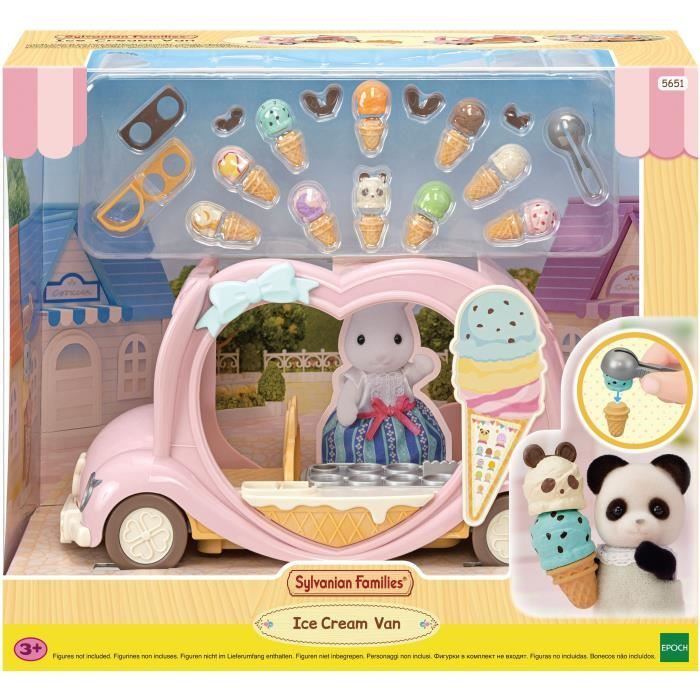 Le marchand de glace ambulant - SYLVANIAN FAMILIES - 5651 - Extérieur - Rose - A partir de 3 ans