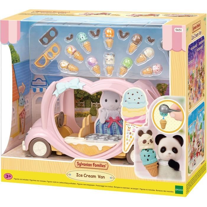 Le marchand de glace ambulant - SYLVANIAN FAMILIES - 5651 - Extérieur - Rose - A partir de 3 ans