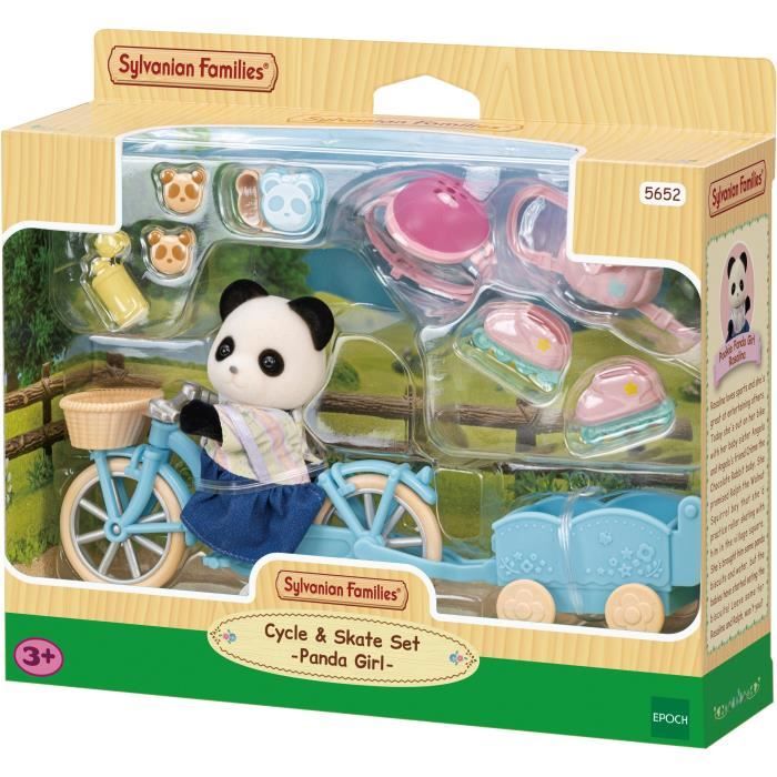 La fille panda, son vélo et sa remorque - SYLVANIAN FAMILIES - 5652 - Pour enfant a partir de 3 ans