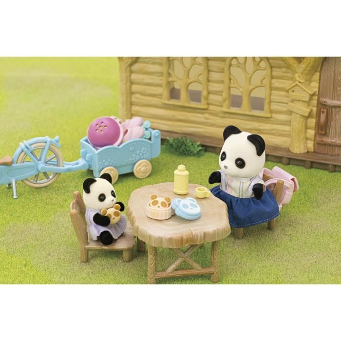 La fille panda, son vélo et sa remorque - SYLVANIAN FAMILIES - 5652 - Pour enfant a partir de 3 ans